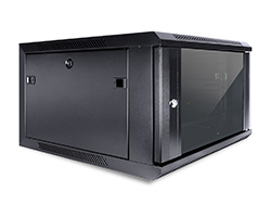 Armario Mural Aiten Data 9U AI6409 600X450 Puerta Cristal Templado Código IP20 con Accesorios Negro (80.64.09)