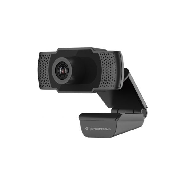 WebCam CONCEPTRONIC FHD 2mp USB 2.0 Cable 1.5m Sensor CMOS Autofocus Micrófono Negra (AMDIS01B)