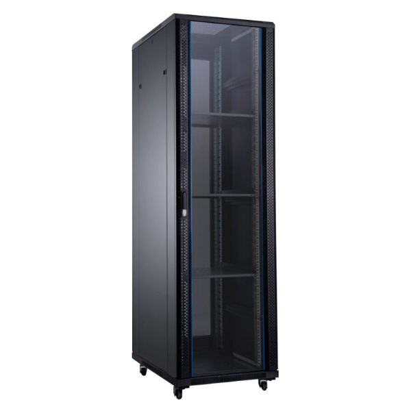 Armario de Suelo UNYKA 19' 42U 800x800 Con Accesorios Negro (F80.88.42)