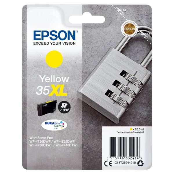 Tinta Epson 35XL Amarillo 20.3ml 1900 páginas (C13T35944010)