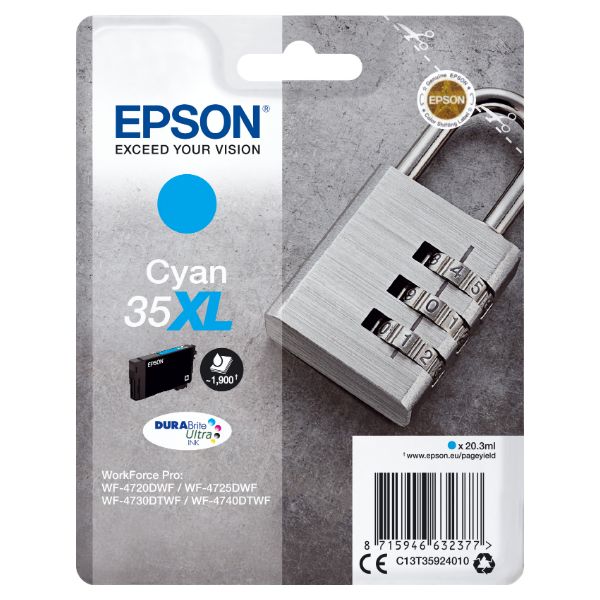 Tinta Epson 35XL Cian 20.3ml 1900 páginas (C13T35924010)