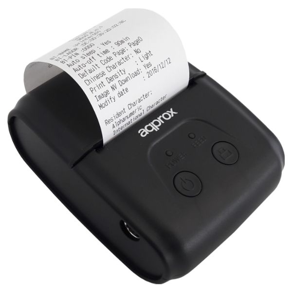 Impresora Térmica Portátil Approx 58mm 203x203 DPI USB RS232 Bluetooth 4.0 Negra (APPPOS58PORTABLE+)