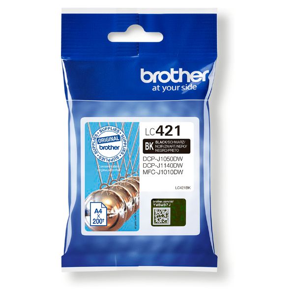 Tinta BROTHER Negro 200 páginas (LC421BK)