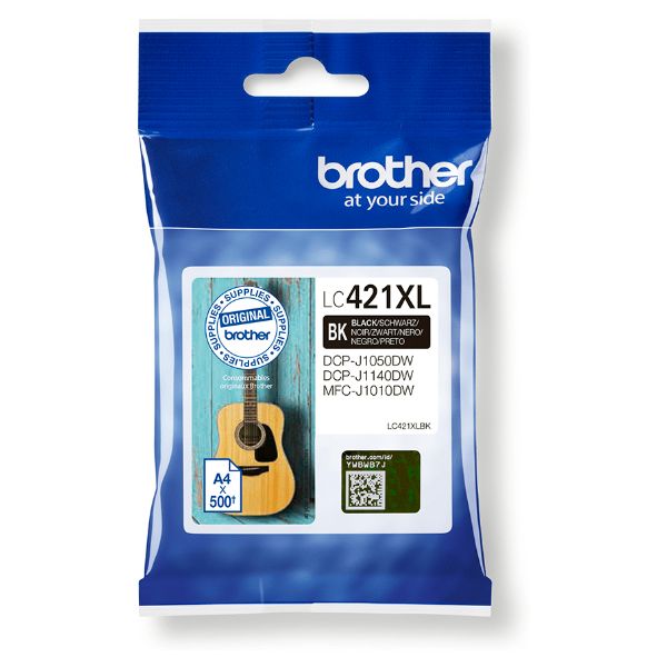 Tinta BROTHER XL Negro 500 páginas (LC421XLBK)