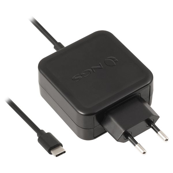 Cargador de Pared NGS Smartphone Tablet Notebook 45W Cable USB-C 1.5m Negro (W-45WTYPEC)