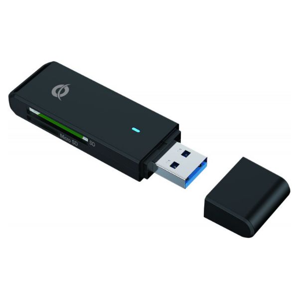 Lector Tarjetas CONCEPTRONIC 2 en 1 USB-A 3.0 SD/SDHC/SDXC/Micro SD (T-Flash)/Micro SDHC/Micro SDXC Negro (BIAN02B)