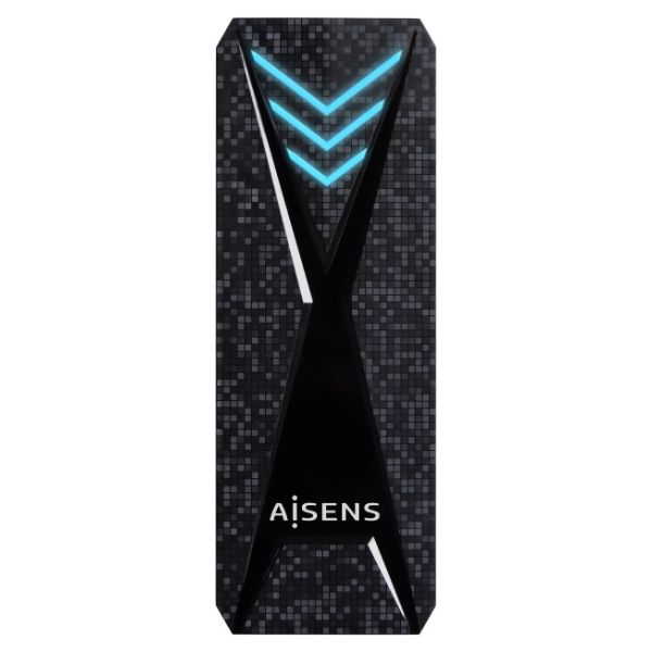 Caja AISENS SSD M.2 USB-C 3.1 RGB Negra (ASM2-RGB013B)