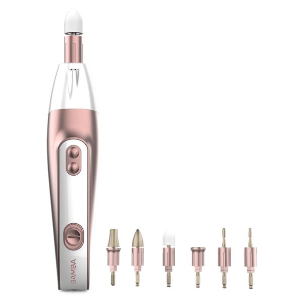 Set manicura CECOTEC Bamba PinkyCare 700 Perfect Nails 7 Cabezales intercambiables 5 Velocidades 2 Sentidos de giro Diseño Ergonómico Incluye Estuche (04318)