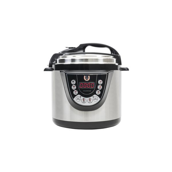 Olla Programable GM CECOTEC D Multifunción 1000W 9 Menús Función Freír Capacidad de 6L 90kPa Guiada por Voz Programable 24h Incluye Recetario Negra/Acero Inoxidable (02003)