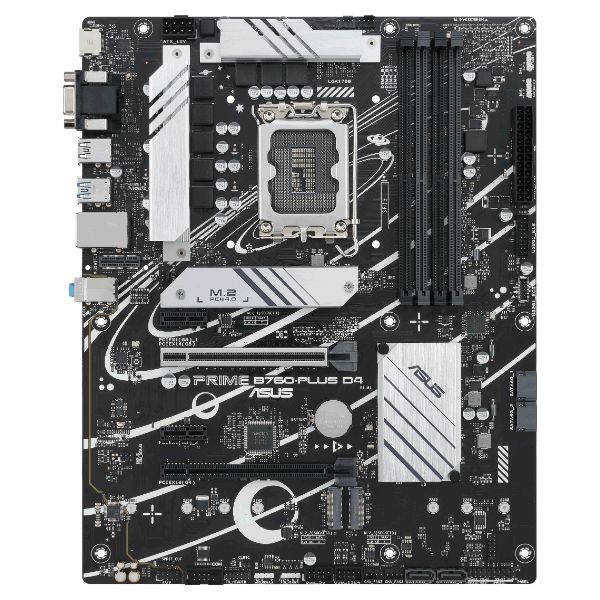 Placa base ASUS PRIME B760-PLUS D4: (1700) 2DDR4 SATA3 PCIe M.2 USB-A 3.0/3.1 USB-C 3.2 VGA DP HDMI RJ45 7.1 mATX Gigabit Ethernet 2.5