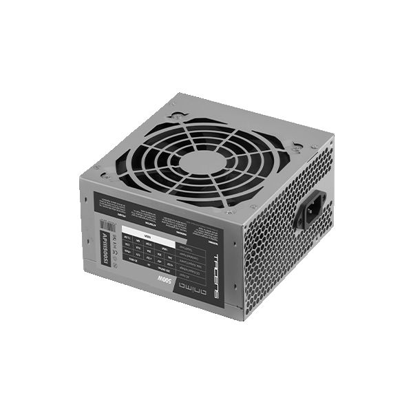 Fuente TAcens ATX 500W 120mm 20+4 pin ATX 2xSATA 1xPATA Plata (APIII500SI)