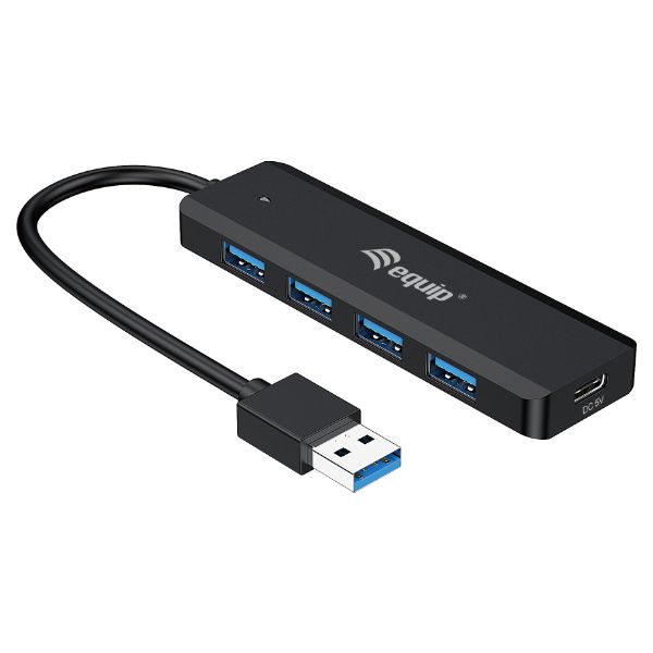 Hub EQUIP Life A USB-C 3.0 a 4xUSB-A 3.0 Cable 15cm Negro (EQ128959)