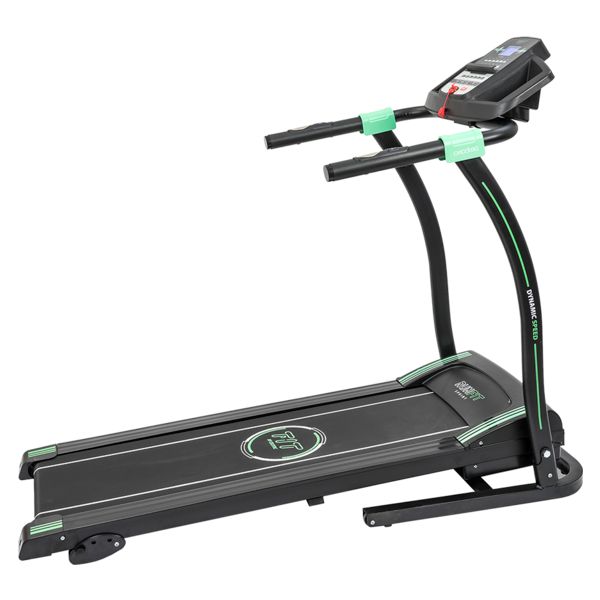 Cinta de Correr CECOTEC Eléctrica Plegable RunnerFit Sprint. Pulsómetro, Portabotellas, Brazos de Agarre de Espuma,Pantalla LED, 12 Programas, hasta 14 km/h, Peso Máximo 120 Kg (07007)