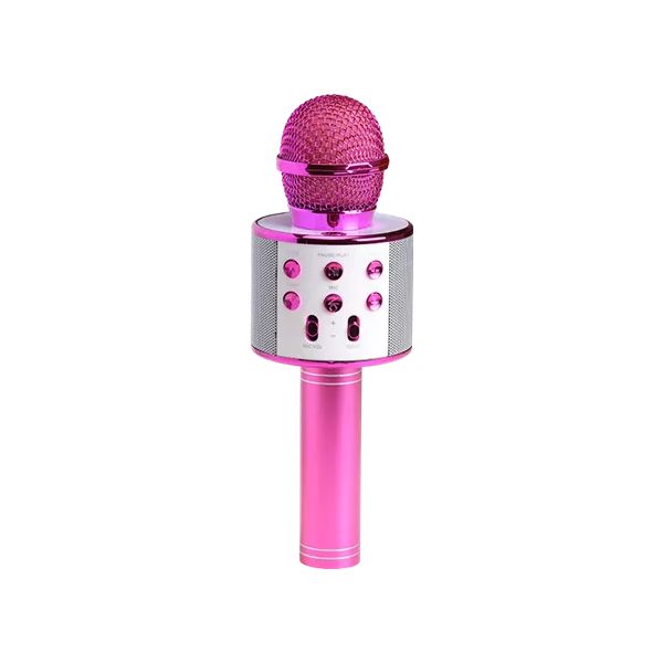 Micrófono Karaoke DENVER con Altavoz Bluetooth Rosa (KMS-20P)