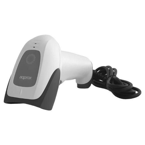 Lector Approx Código de Barras 1D/2D USB con Soporte Blanco (APPLS22WH)
