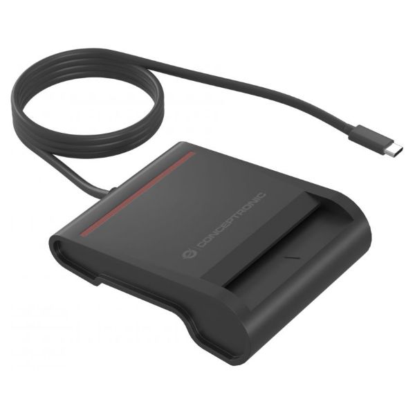 Lector Tarjetas CONCEPTRONIC DNIe SmartCards USB-C Negro (SCR01BC)