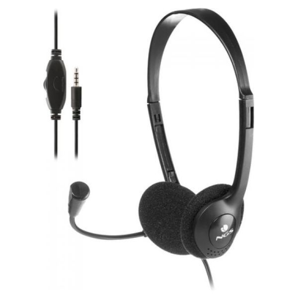 Auriculares+Micrófono NGS MS103 Max Supraurales Binaurales 3.5mm Cable 1.5m Negros (MS103MAX)