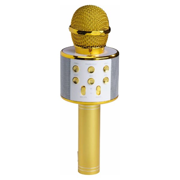 Micrófono Karaoke DENVER Bluetooth Dorado (KMS-20GOMK2)