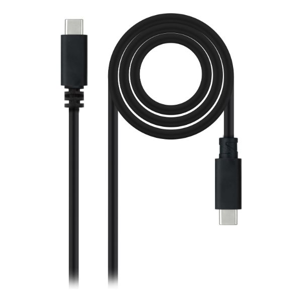 Nanocable USB-C 2.0/M a USB-C 2.0/M 1.5m Negro (10.01.2301-L150)
