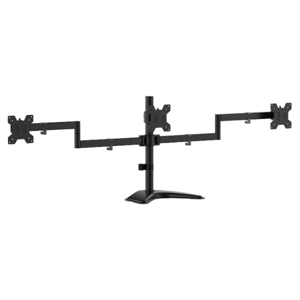 Soporte de Mesa AISENS 3 Monitores 13"-27" Gira/Inclina 3 Pivotes 2 Brazos Negro (DT27TSR-287)