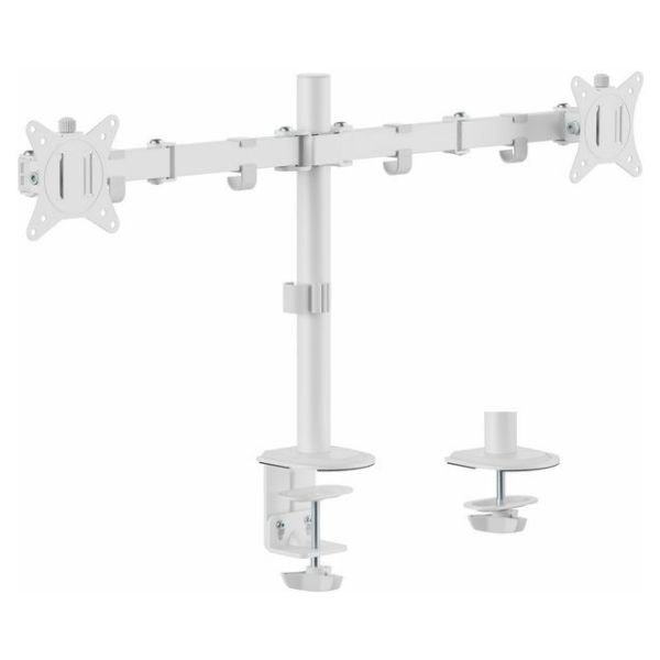 Soporte de Mesa EQUIP 17"-32" 2 Pantallas Inclinable/Giratorio Blanco (EQ650167)