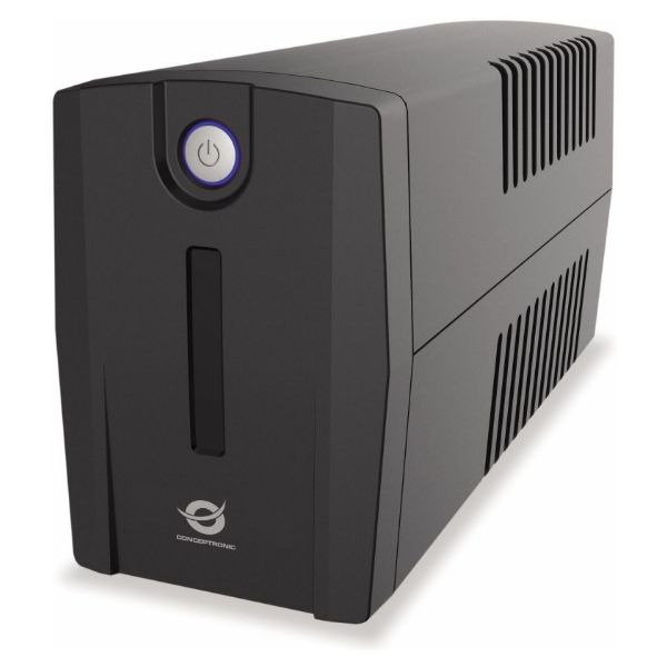 S.A.I. CONCEPTRONIC Línea Interactiva 1000VA 600W 4 Tomas AC 1XUSB-B 2xRJ45 IP20 Negra (ZEUS07E)