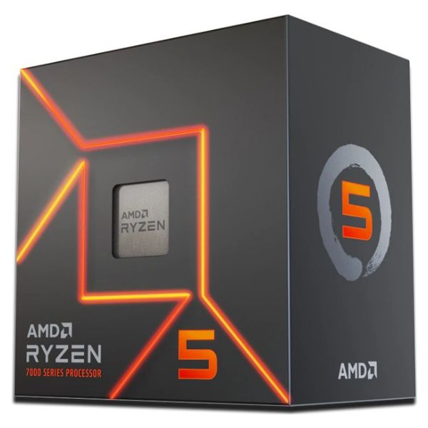 CPU AMD Ryzen 5-7600 AM5 3.8GHz/5.1GHz 32Mb PCIe 5.0 DDR5 Caja (100-100001015BOX)
