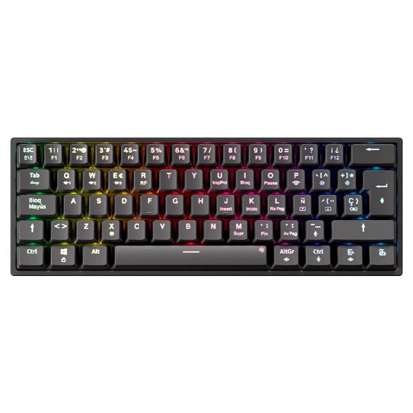 Teclado Gaming Newskill Pyros V2 RGB 2.4GHz Bluetooth Negro (NS-KB-PYROSV2)