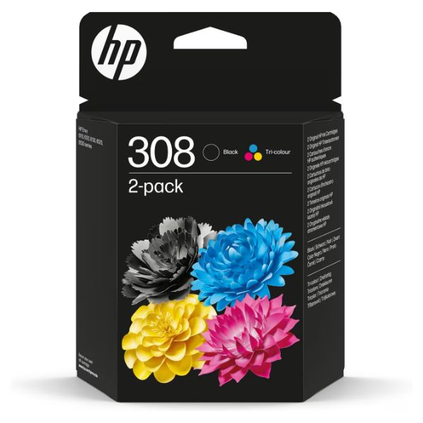 Tinta HP 308 Pack Negro/Tricolor (6L6S6UE)