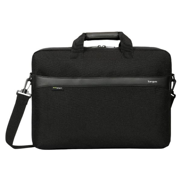 Maletín TARGUS Geolite EcoSmart Slim 14' Bolsillo Frontal Asa de Transporte Cinta Extraíble para Hombro Cremallera Negro (TBS576GL)