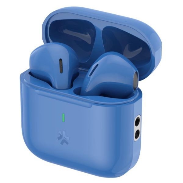 Auriculares CELLY Earphones Intraurales Binaurales Micrófono Integrado TWS Bluetooth 5.3 Funda de Carga USB-C Azul (COMPACTBL)