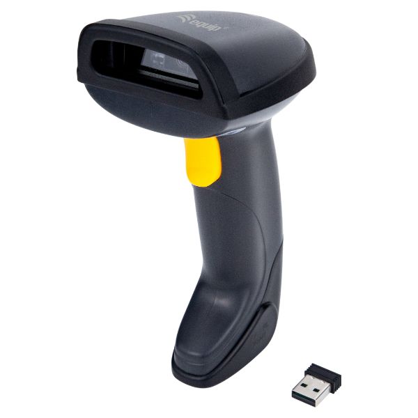 Lector EQUIP Código de Barras 1D/2D Sensor CMOS RF Wireless/Bluetooth IP54 con Soporte Negro (351029)