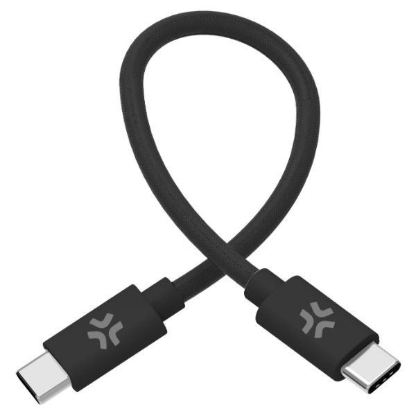 Cable CELLY USB-C a USB-C 60W 30cm Trenzado Negro (USBCUSBCCOT30BK)