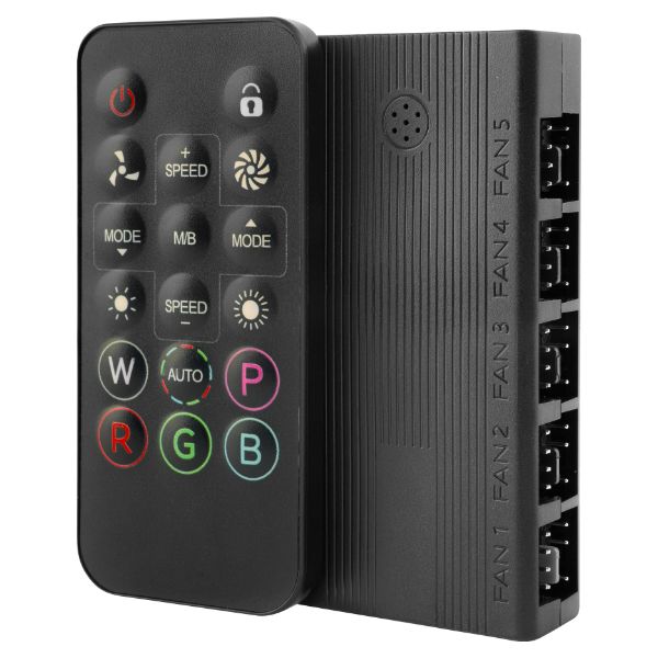 Hub Mars Gaming Sincronización ARGB con Mando Negro (MFHUB)