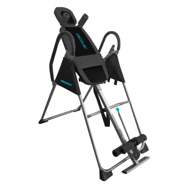 Tabla de inversión CECOTEC Drumfit Inversion 1800, plegable con inversión total. Cinturón y almohadillas de seguridad. 26 niveles ajustables. Altura ajustable entre 147 y 198 cm. (07193)