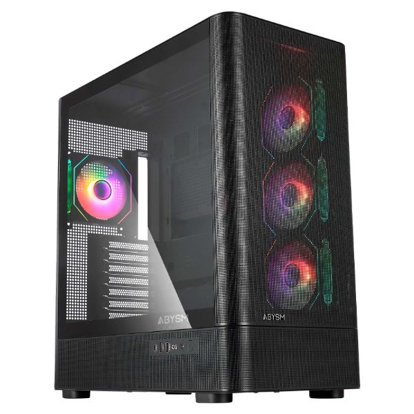 Caja Abysm Danube Sava H500 II Air Ventana Lateral de Cristal Templado ARGB 2xUSB-A 3.0 1xUSB-C 3.1 ATX mATX Mini-ITX Negra (AB123801)