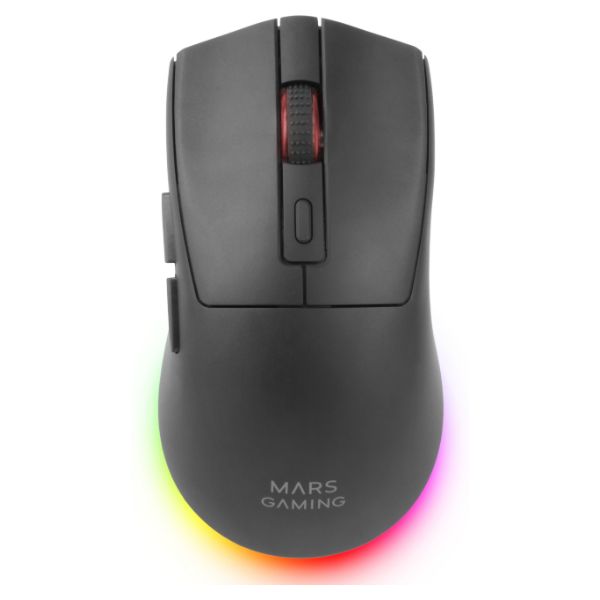 Ratón Mars Gaming Ergonómico Óptico Diestro RF Wireless/Bluetooth/USB-A 14400dpi 7 Botones Negro (MMT3)