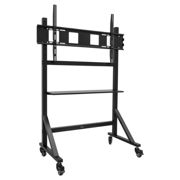 Soporte de Suelo TooQ 60"-105" Altura Ajustable con Ruedas Máx. 120Kg Negro (FS20105M-B)