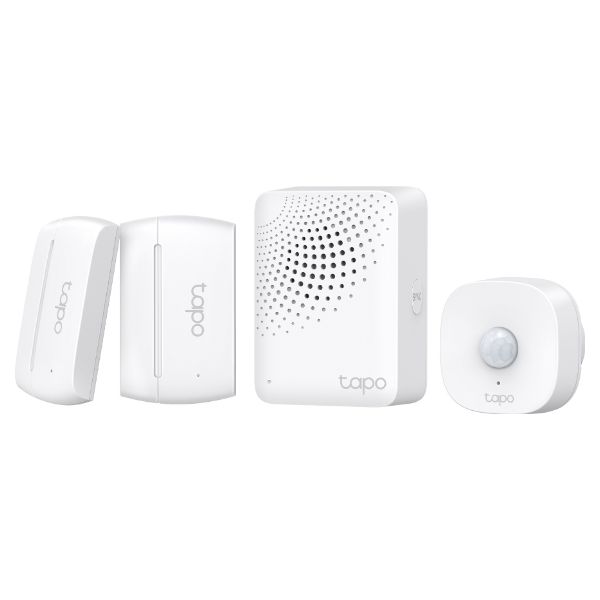 Kit de Sensores Inteligentes TP-Link (Sensores de Contacto/Sensor de Movimiento/Hub Inteligente/Protección de Ventanas y Puertas/Alertas Instantáneas y Notificaciones) WiFi Blanco (TAPO T30 KIT)
