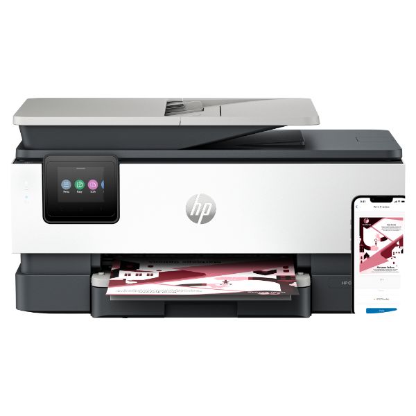 Impresora Multifunción HP Officejet Pro 8122e Pantalla CGD 2.7? 4800x1200dpi A4 Color ADF 35 Hojas USB WiFi 5 Bluetooth Ethernet Dúplex Gris/Blanca (405U3B)