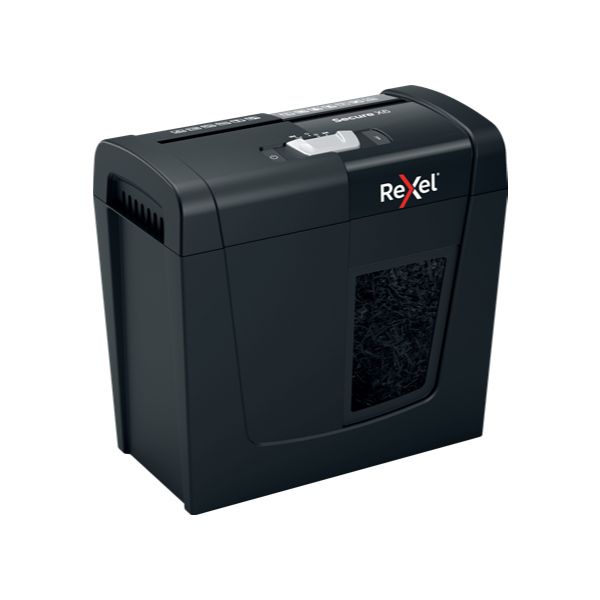 Destructora Rexel Secure X6 Papel/Grapas/Clips Corte en Partículas P-4 10L Negra (2020122EU)