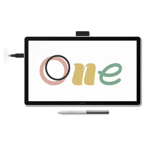 Tableta WACOM One 14' FHD USB-C Lápiz Óptico Blanca/Negra (DTC141W0)