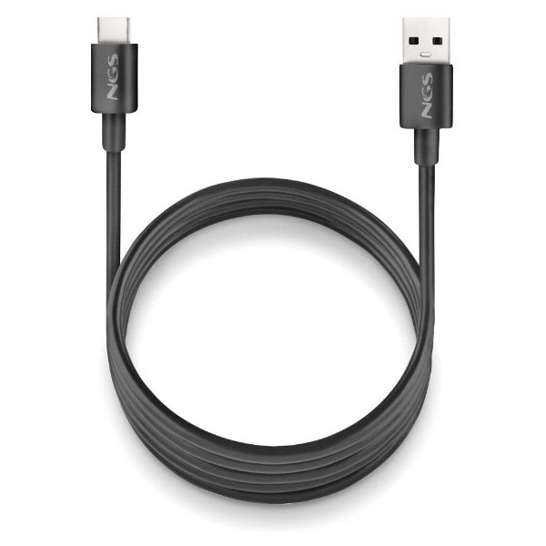 Cable NGS USB-A/M a USB-C/M 1m Negro (ZYRO-ACBLACK)