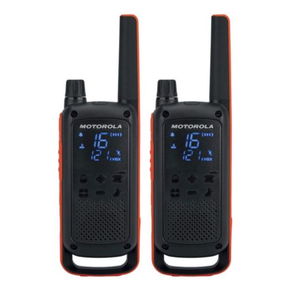 Walkie Talkie Motorola T82 2 Unidades Negro/Rojo (B8P00811EDRMAW)