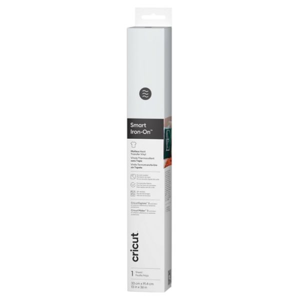 Vinilo Cricut Smart Iron-on 33x91cm Blanco (2011317)