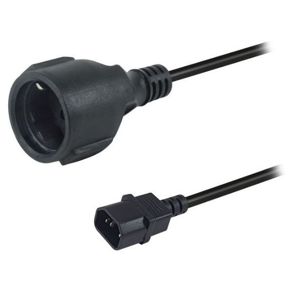 Cable de Alimentación EQUIP C14/M a Schuko/H 0.25m Negro (EQ112106)