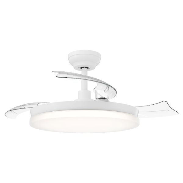 Ventilador de techo Philips Tynl luz LED 2700-5500K, aspas retráctiles, 56cm diametro, Blanco. (929004749501)
