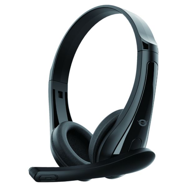 Auriculares+Micrófono CONCEPTRONIC Supraurales Binaurales 3.5mm Cable 1.8m Negros (POLONA06B3T)