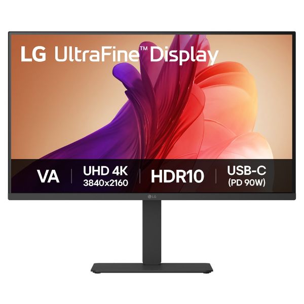 Monitor LG 32' UHD 4K. 2× HDMI + DisplayPort + USB Hub. Compatible con HDR10. Tiempo de respuesta: 5 ms. Multimedia 2×HDMI+DisplayPort+USB Hub. Soporte ajustable: altura, giro, inclinación y pivote. Negro (32U720A-B)