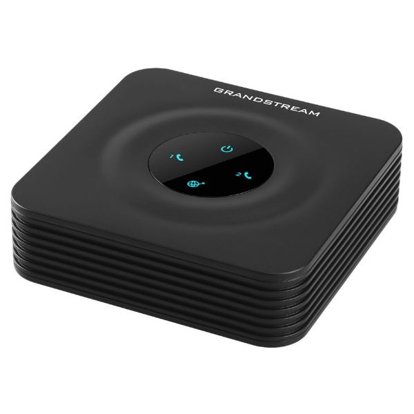 Adaptador de Teléfono Analógico Grandstream 1 Perfil SIP 1xRJ45 2xFSX Ethernet 10/100 Negro (HT802 v2)